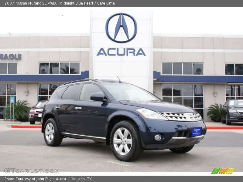 Midnight Blue Pearl / Cafe Latte 2007 Nissan Murano SE AWD