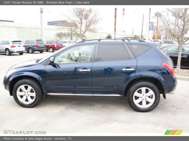 Midnight Blue Pearl / Cafe Latte 2007 Nissan Murano SE AWD