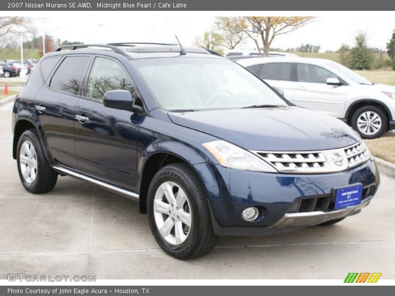 Midnight Blue Pearl / Cafe Latte 2007 Nissan Murano SE AWD