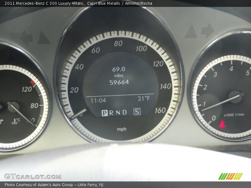 Capri Blue Metallic / Almond/Mocha 2011 Mercedes-Benz C 300 Luxury 4Matic