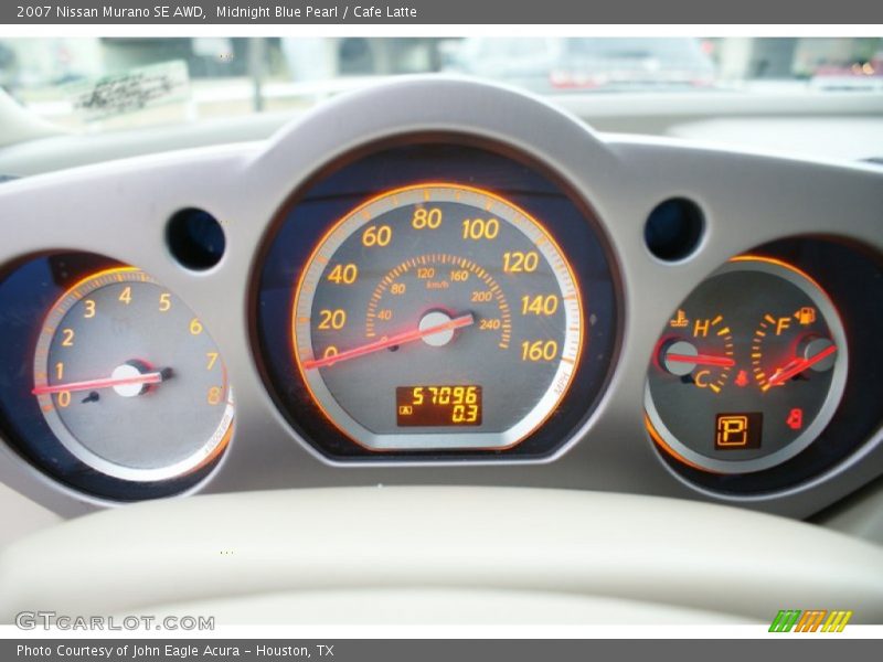 Midnight Blue Pearl / Cafe Latte 2007 Nissan Murano SE AWD