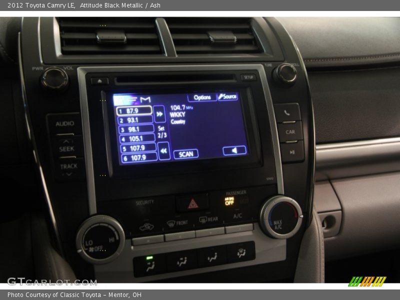 Attitude Black Metallic / Ash 2012 Toyota Camry LE
