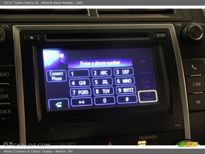Attitude Black Metallic / Ash 2012 Toyota Camry LE
