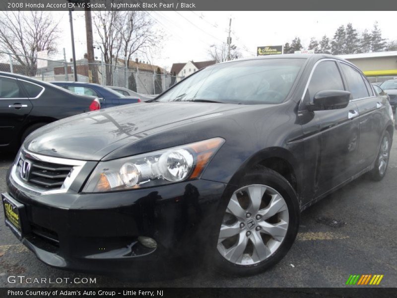 Nighthawk Black Pearl / Black 2008 Honda Accord EX V6 Sedan