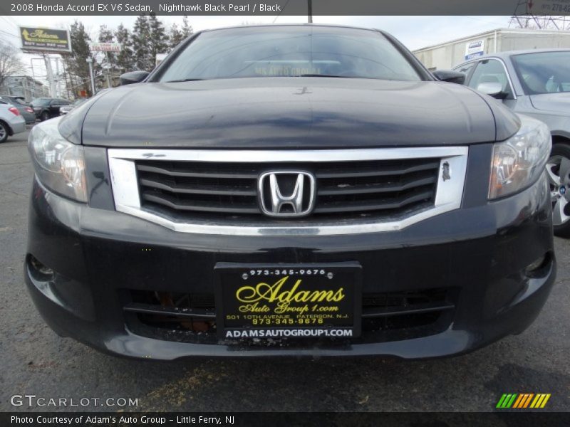 Nighthawk Black Pearl / Black 2008 Honda Accord EX V6 Sedan