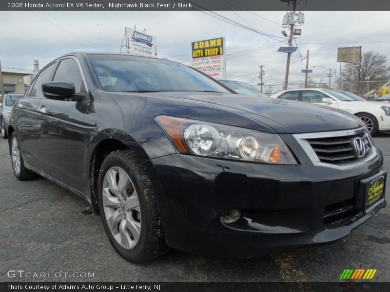 Nighthawk Black Pearl / Black 2008 Honda Accord EX V6 Sedan