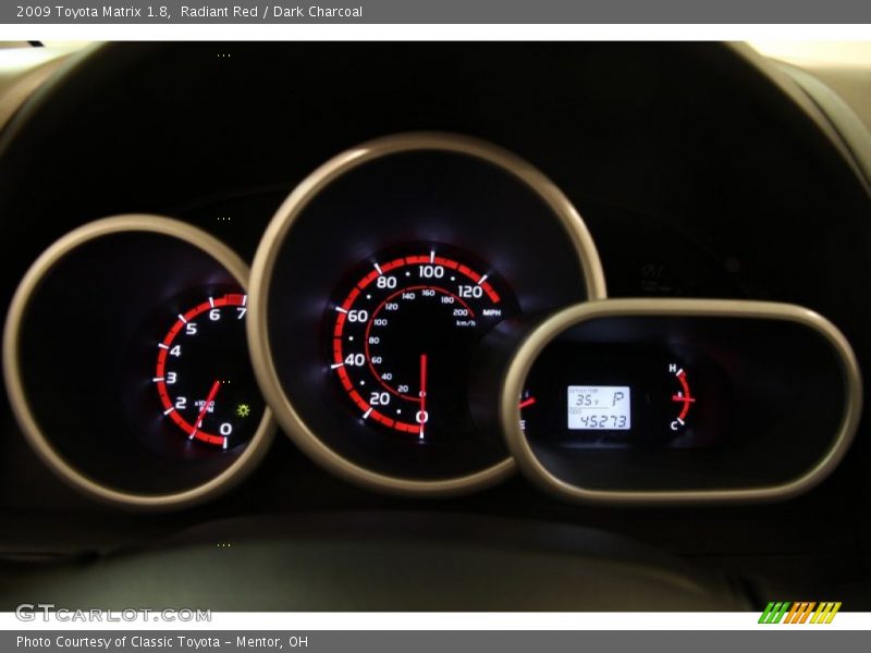 Radiant Red / Dark Charcoal 2009 Toyota Matrix 1.8