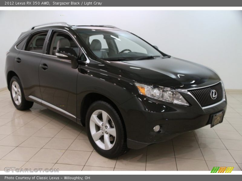 Stargazer Black / Light Gray 2012 Lexus RX 350 AWD
