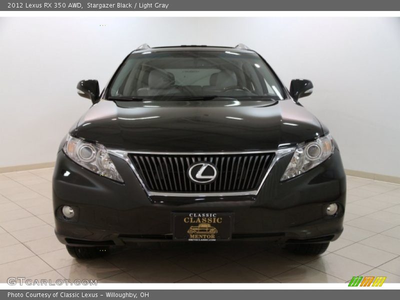 Stargazer Black / Light Gray 2012 Lexus RX 350 AWD