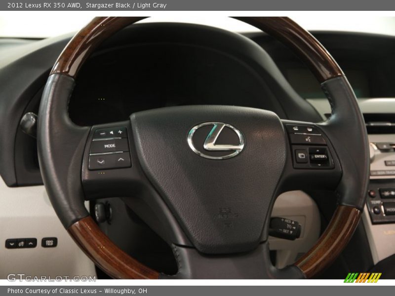 Stargazer Black / Light Gray 2012 Lexus RX 350 AWD
