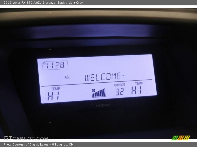 Stargazer Black / Light Gray 2012 Lexus RX 350 AWD