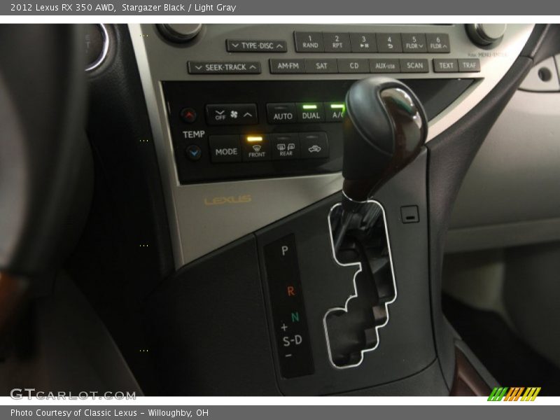 Stargazer Black / Light Gray 2012 Lexus RX 350 AWD