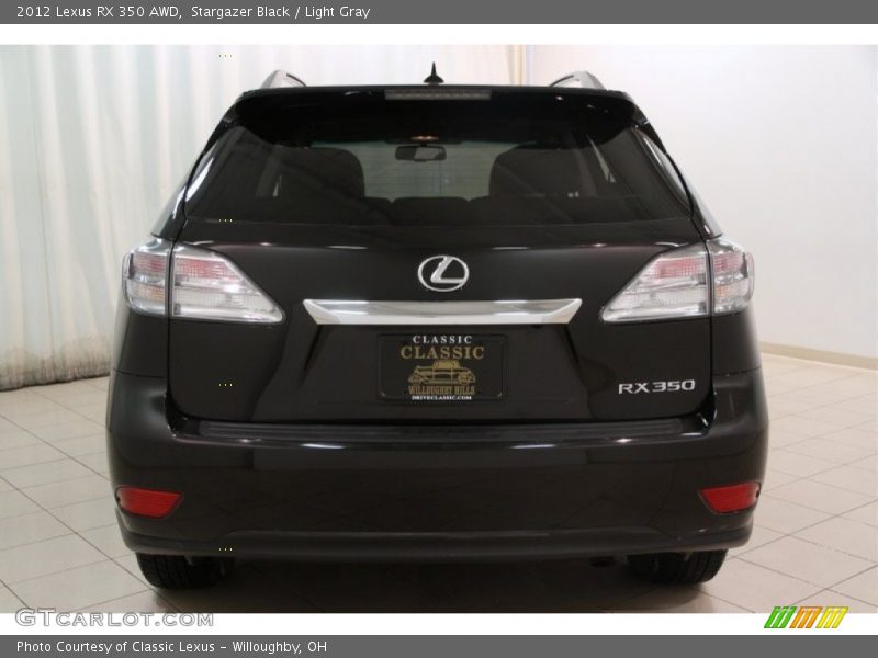 Stargazer Black / Light Gray 2012 Lexus RX 350 AWD