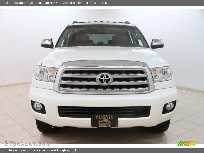 Blizzard White Pearl / Red Rock 2012 Toyota Sequoia Platinum 4WD