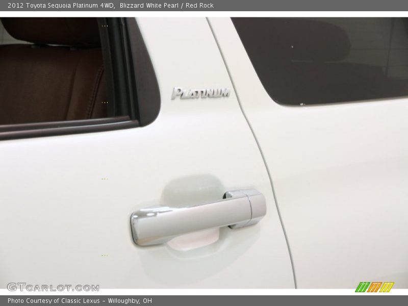 Blizzard White Pearl / Red Rock 2012 Toyota Sequoia Platinum 4WD