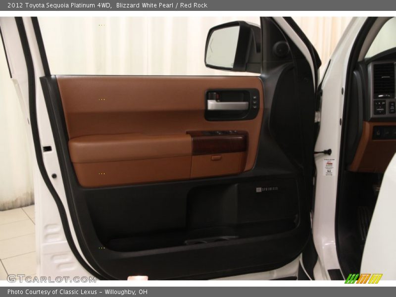 Blizzard White Pearl / Red Rock 2012 Toyota Sequoia Platinum 4WD