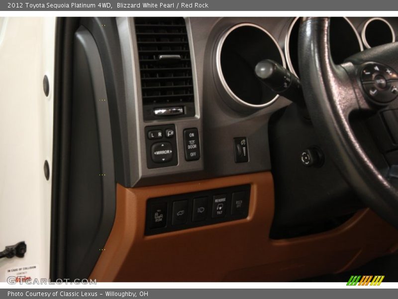 Blizzard White Pearl / Red Rock 2012 Toyota Sequoia Platinum 4WD