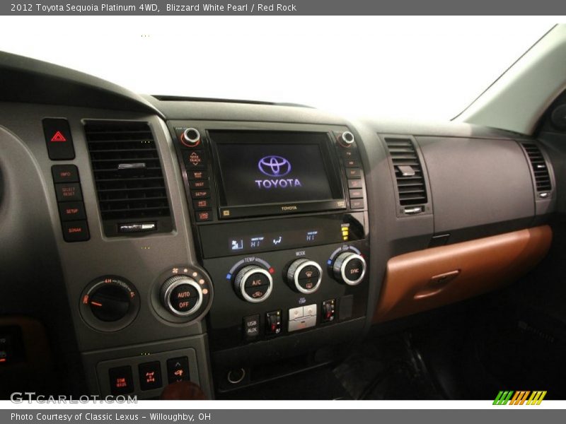 Blizzard White Pearl / Red Rock 2012 Toyota Sequoia Platinum 4WD