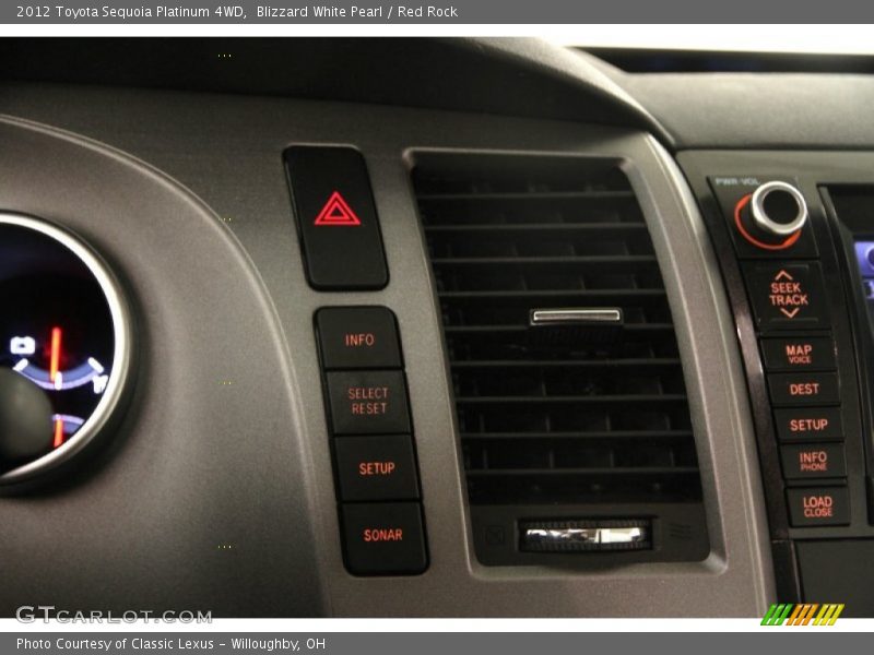 Blizzard White Pearl / Red Rock 2012 Toyota Sequoia Platinum 4WD