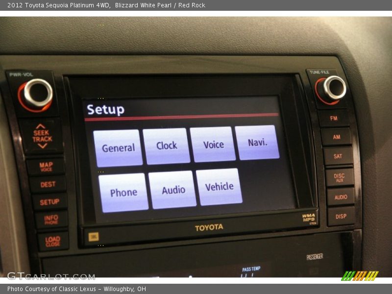 Blizzard White Pearl / Red Rock 2012 Toyota Sequoia Platinum 4WD
