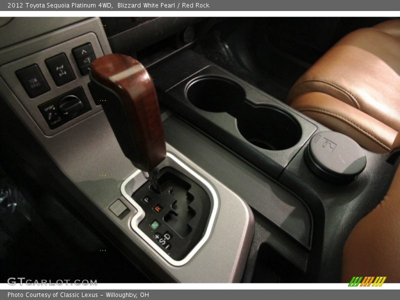 Blizzard White Pearl / Red Rock 2012 Toyota Sequoia Platinum 4WD