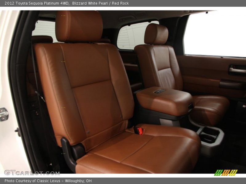 Blizzard White Pearl / Red Rock 2012 Toyota Sequoia Platinum 4WD