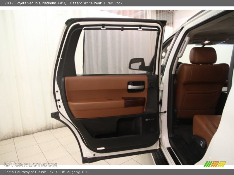 Blizzard White Pearl / Red Rock 2012 Toyota Sequoia Platinum 4WD