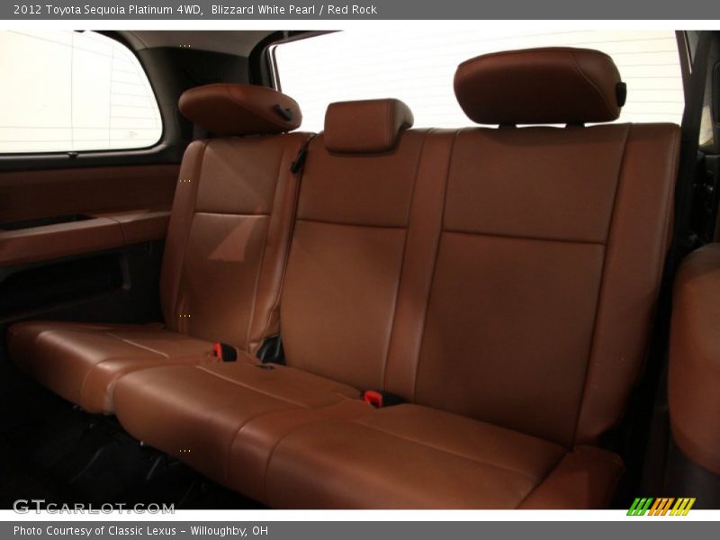 Blizzard White Pearl / Red Rock 2012 Toyota Sequoia Platinum 4WD