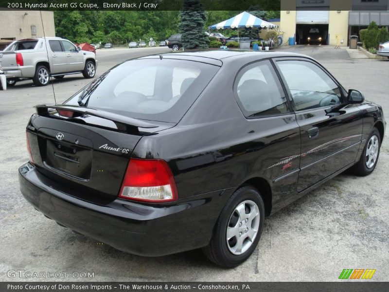 Ebony Black / Gray 2001 Hyundai Accent GS Coupe