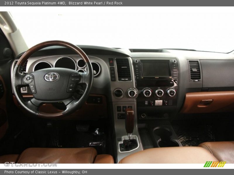 Blizzard White Pearl / Red Rock 2012 Toyota Sequoia Platinum 4WD