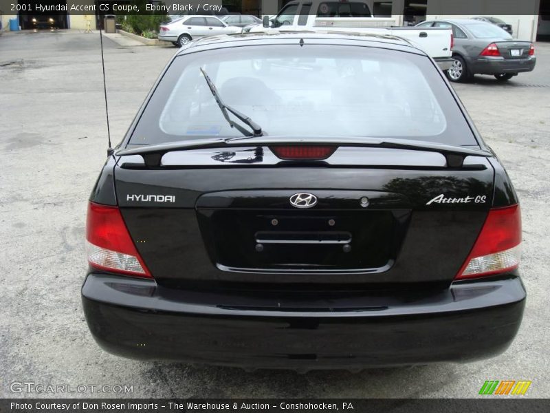 Ebony Black / Gray 2001 Hyundai Accent GS Coupe