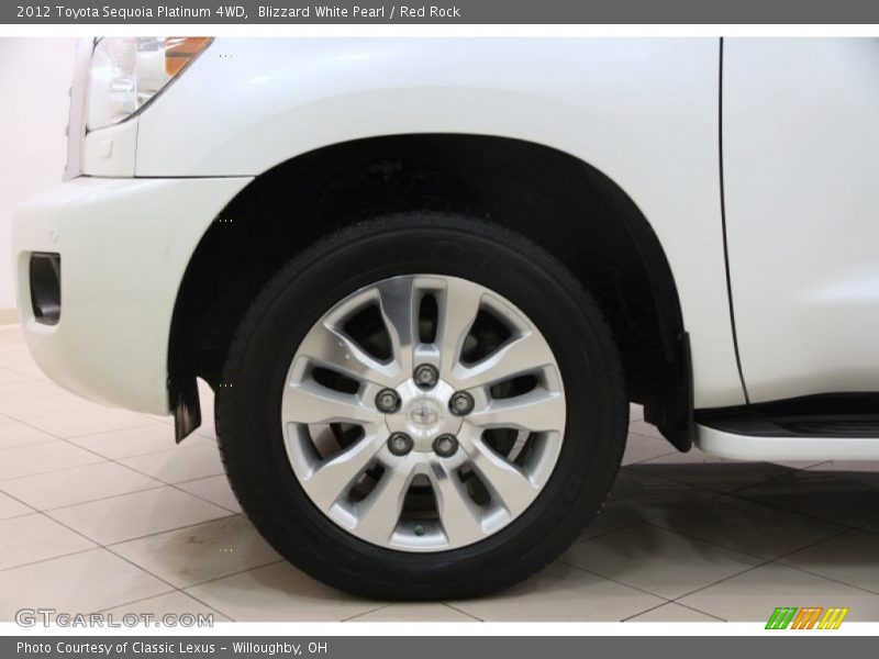 Blizzard White Pearl / Red Rock 2012 Toyota Sequoia Platinum 4WD