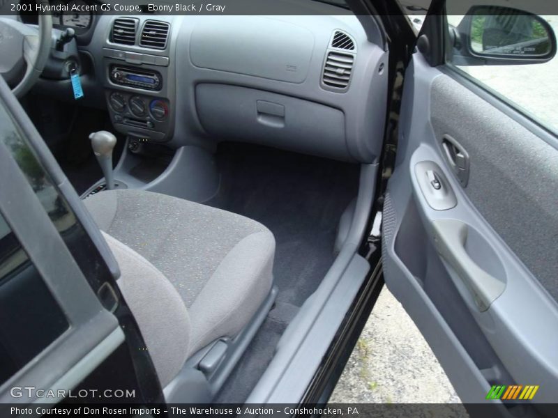 Ebony Black / Gray 2001 Hyundai Accent GS Coupe