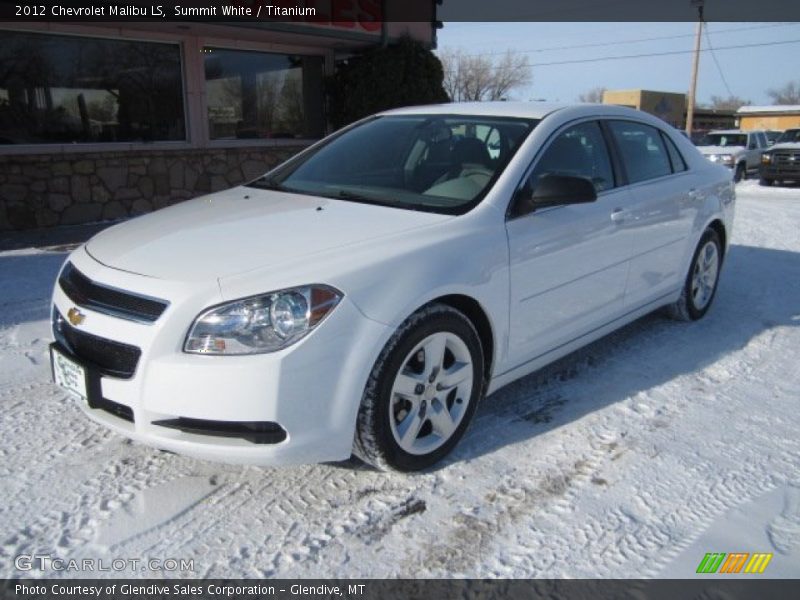 Summit White / Titanium 2012 Chevrolet Malibu LS