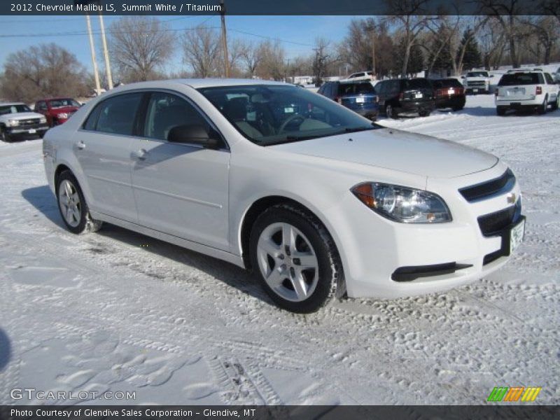 Summit White / Titanium 2012 Chevrolet Malibu LS
