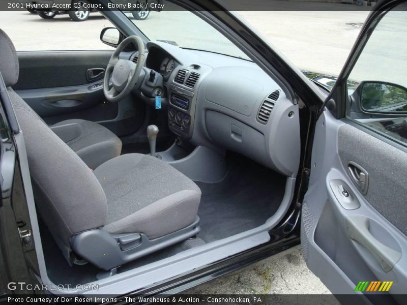 Ebony Black / Gray 2001 Hyundai Accent GS Coupe