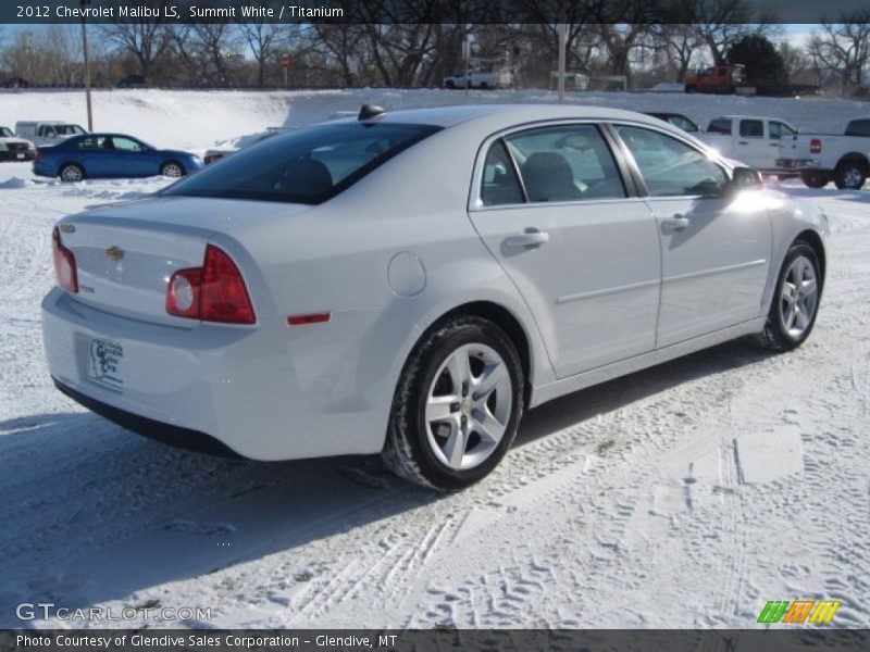 Summit White / Titanium 2012 Chevrolet Malibu LS