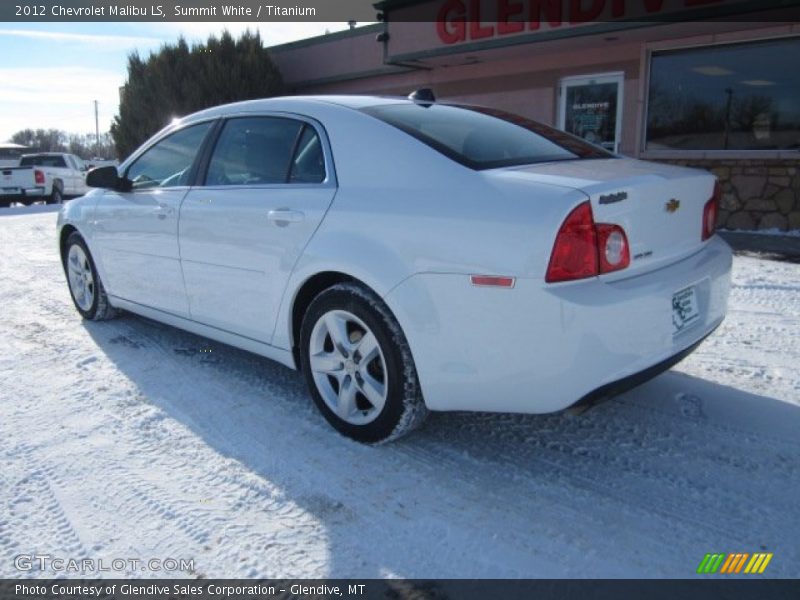 Summit White / Titanium 2012 Chevrolet Malibu LS