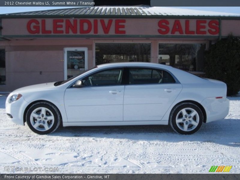 Summit White / Titanium 2012 Chevrolet Malibu LS