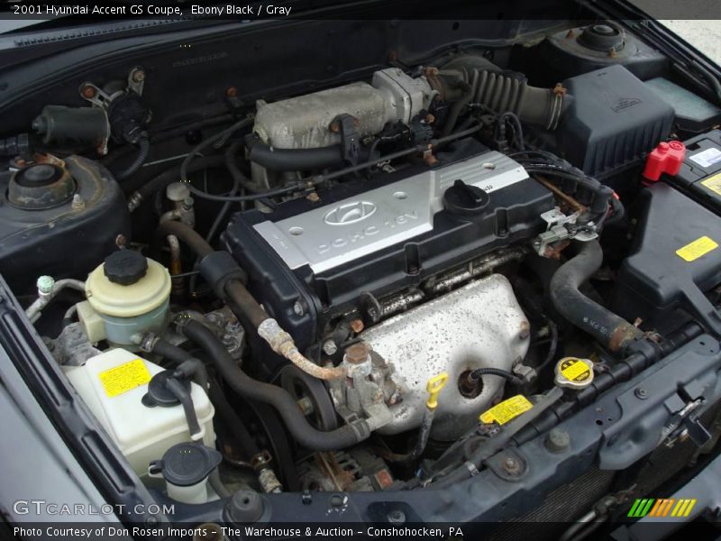Ebony Black / Gray 2001 Hyundai Accent GS Coupe