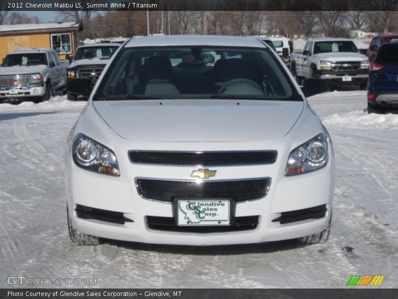 Summit White / Titanium 2012 Chevrolet Malibu LS