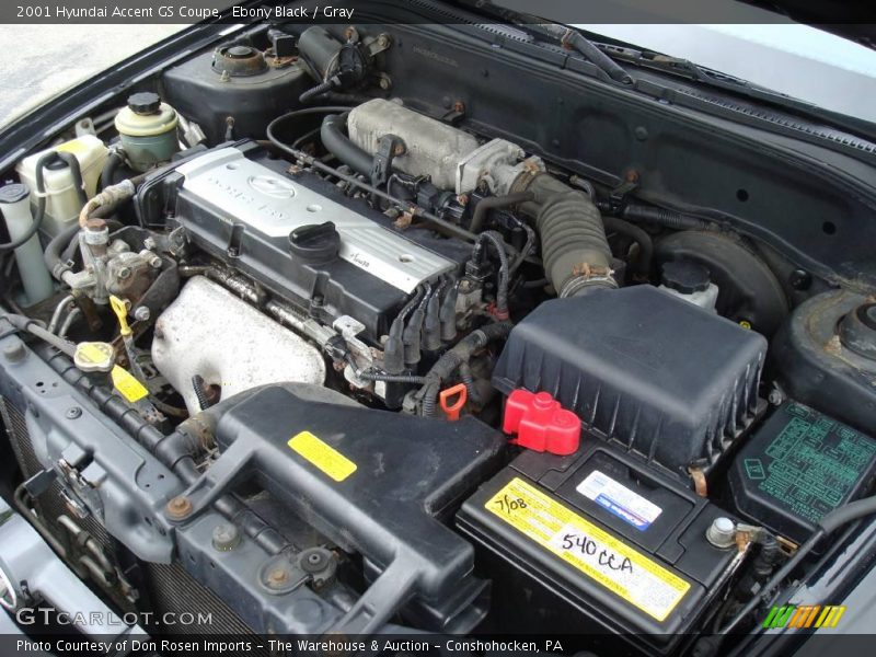 Ebony Black / Gray 2001 Hyundai Accent GS Coupe