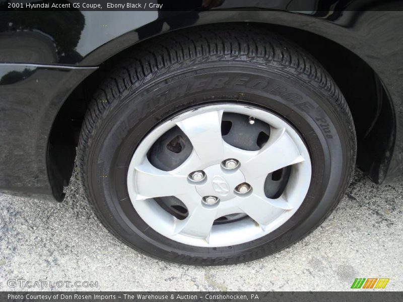 Ebony Black / Gray 2001 Hyundai Accent GS Coupe