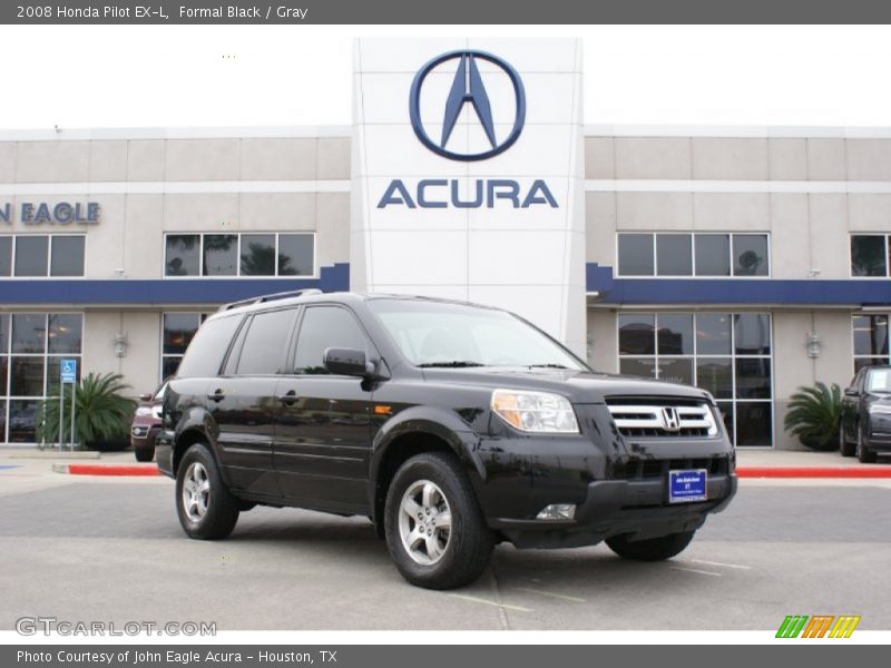 Formal Black / Gray 2008 Honda Pilot EX-L