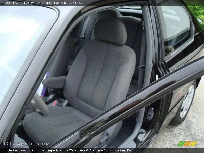 Ebony Black / Gray 2001 Hyundai Accent GS Coupe