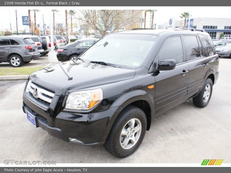 Formal Black / Gray 2008 Honda Pilot EX-L