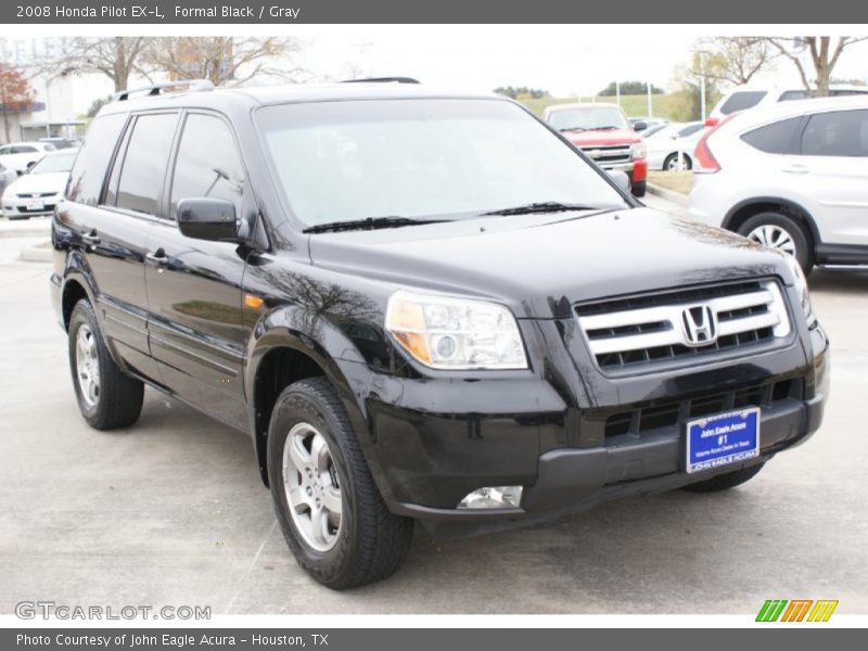 Formal Black / Gray 2008 Honda Pilot EX-L