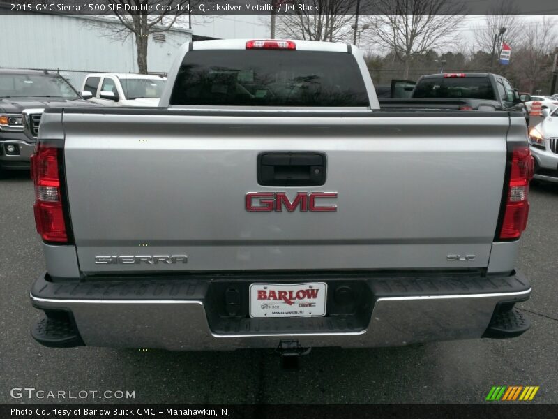 Quicksilver Metallic / Jet Black 2015 GMC Sierra 1500 SLE Double Cab 4x4