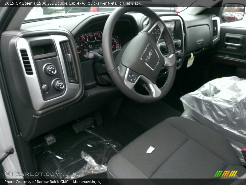 Quicksilver Metallic / Jet Black 2015 GMC Sierra 1500 SLE Double Cab 4x4