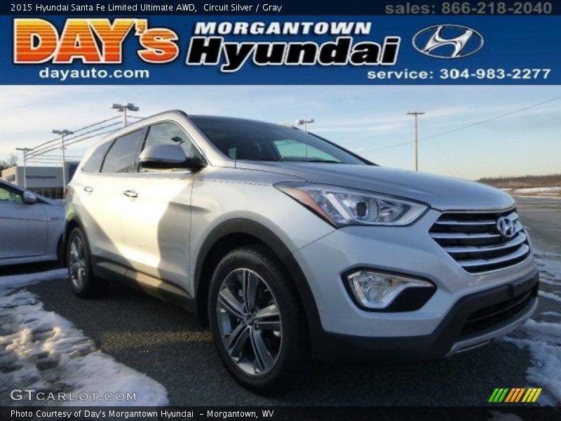 Circuit Silver / Gray 2015 Hyundai Santa Fe Limited Ultimate AWD
